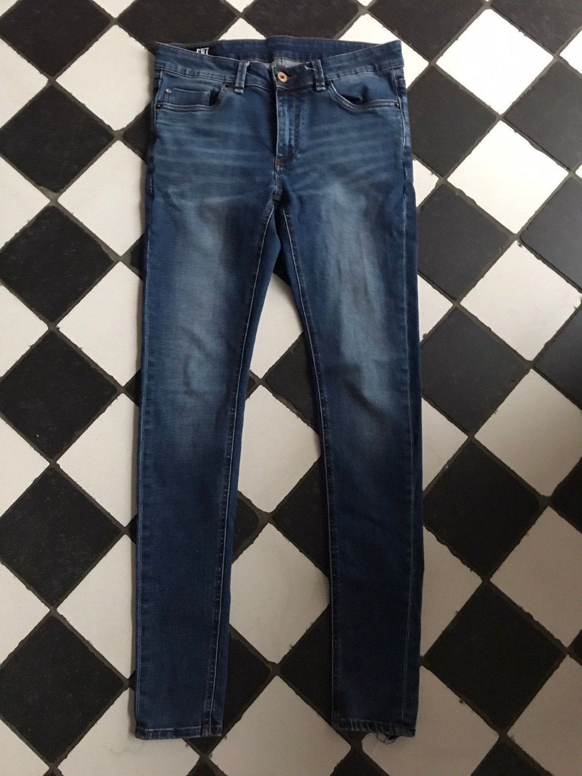 CR7 Christiano Ronaldo skinny spijkerbroek 32-32 prima staat, Kleding | Heren, Blauw, W32 (confectie 46) of kleiner, Ophalen of Verzenden