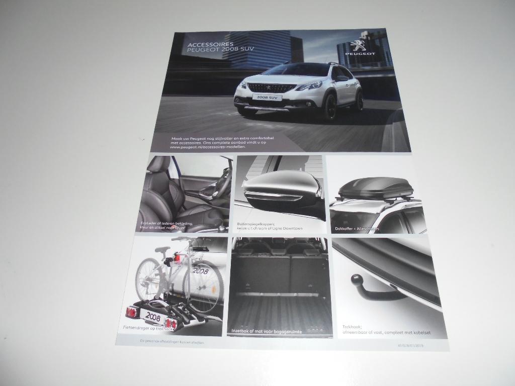 leaflet Peugeot 2008 accessoires  2019, Ophalen of Verzenden, Nieuw, Peugeot