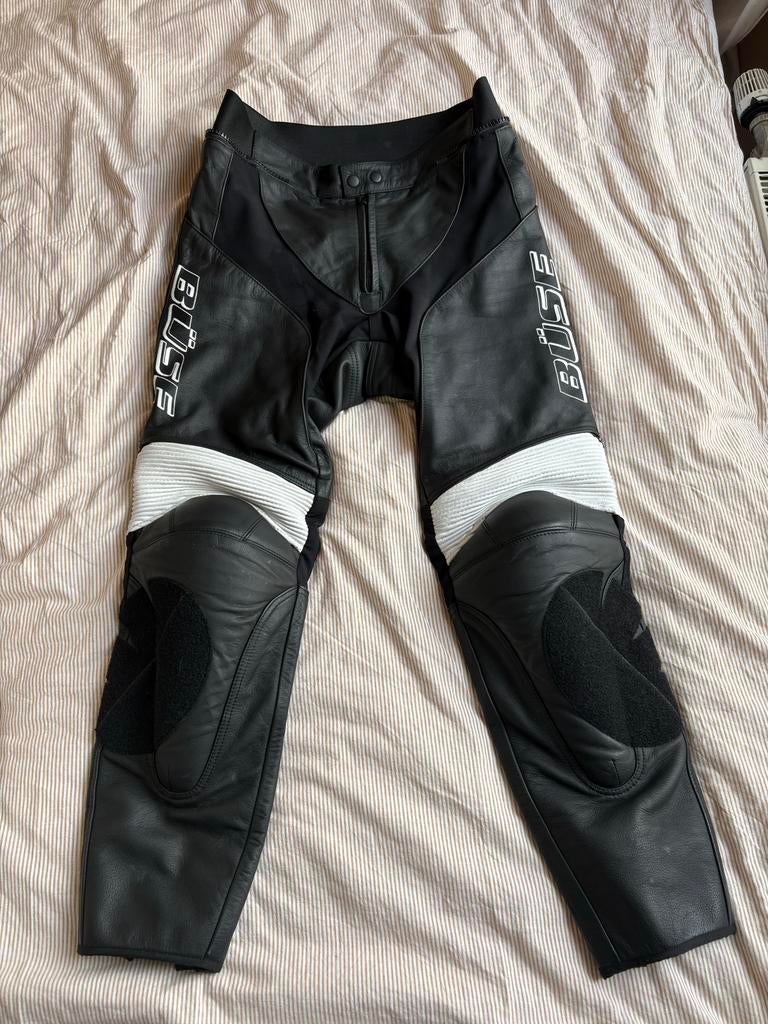 Büse Motorbroek Leer Zwart Maat S/48, Ophalen of Verzenden, Tweedehands, Dames, Broek | leer