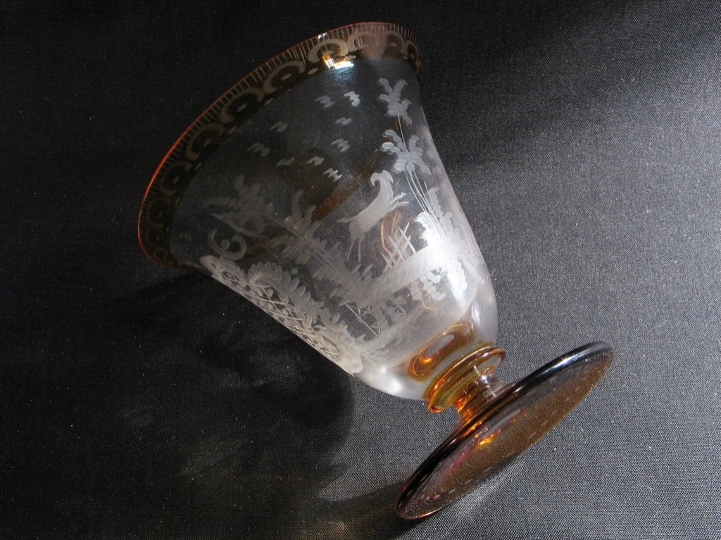 Kelkglas antiek glas Biedermeyer 1825. 1009, Ophalen of Verzenden