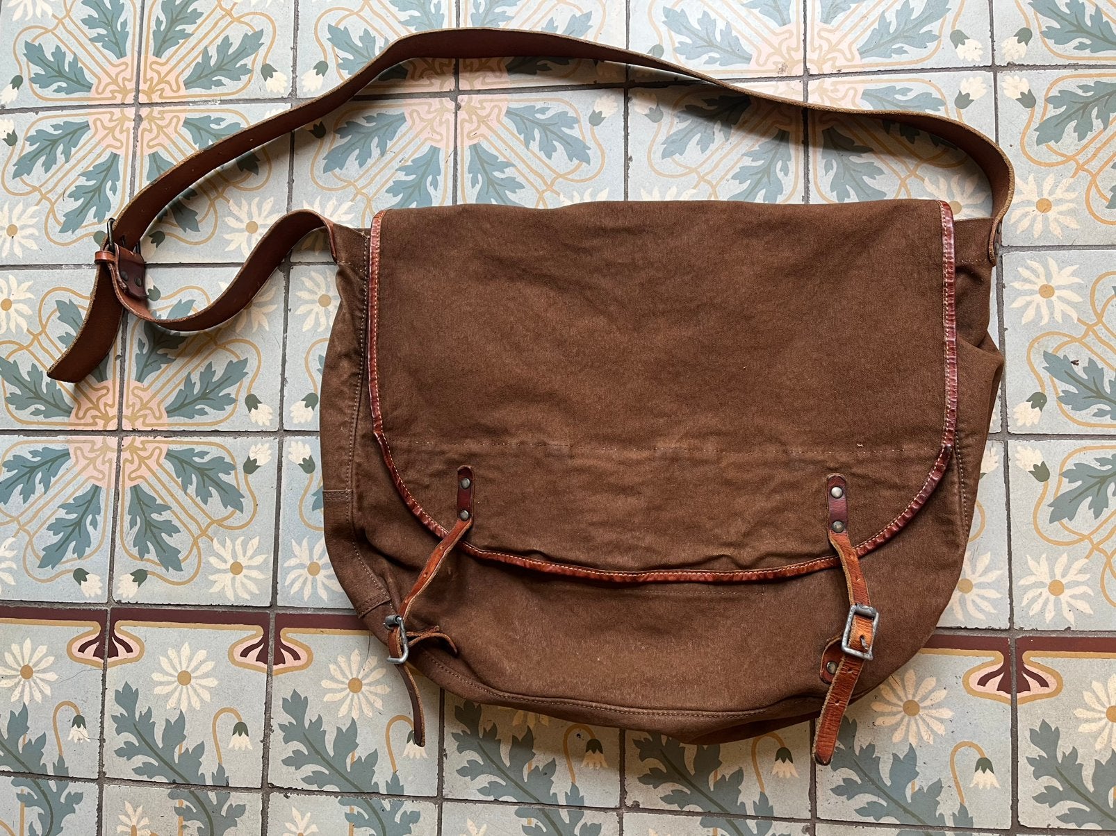 Unieke zeldzame Levi's Vintage Clothing LVC Messenger Bag, Ophalen of Verzenden, Zo goed als nieuw, Bruin, Leer