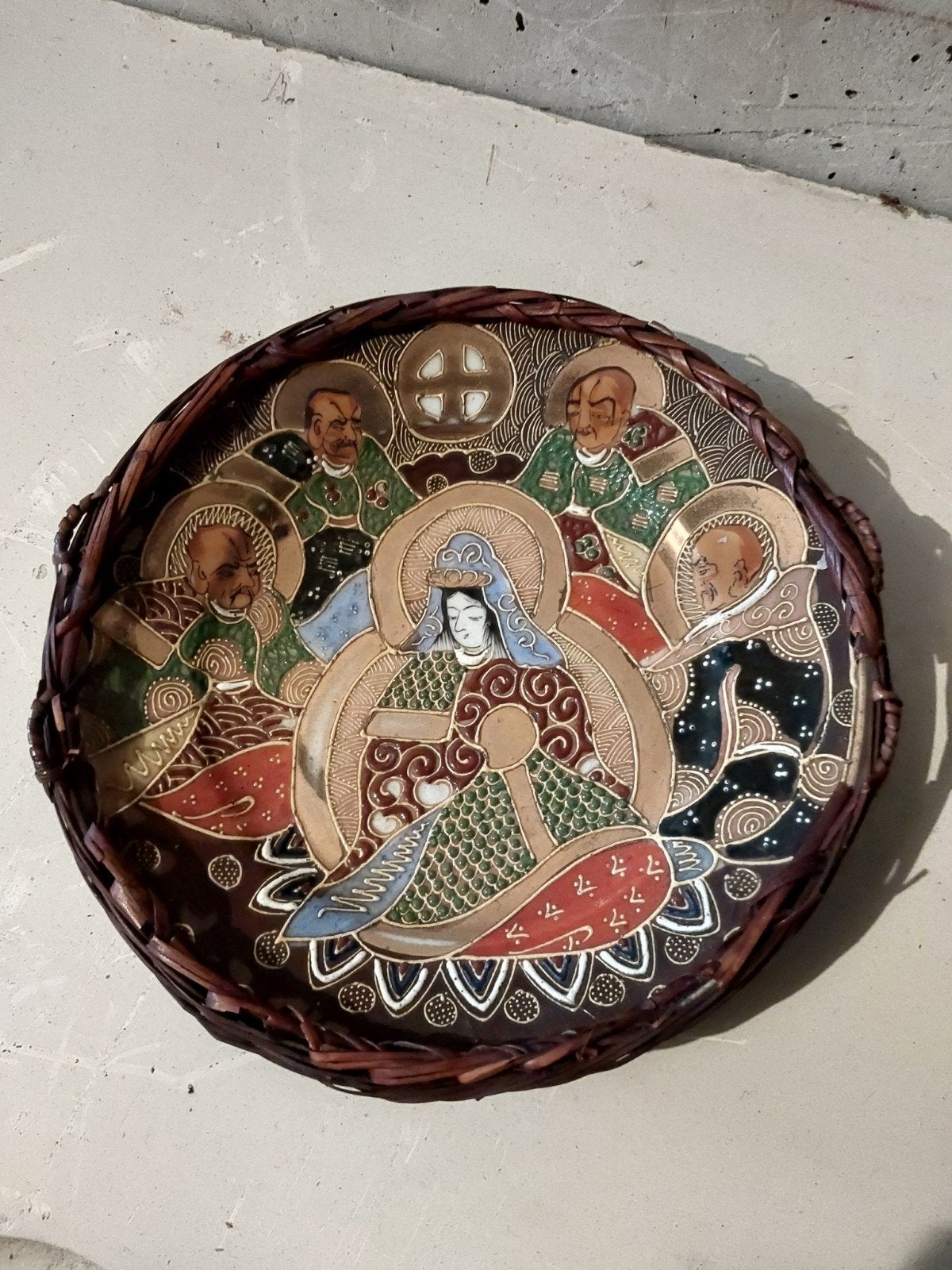 Antiek Japans Satsuma Bord - 1900-1920, Ophalen of Verzenden