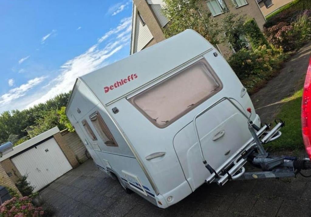 Mooie Dethleffs New Line 440DB uit 2002, Caravans en Kamperen, Luifel, Treinzit, Particulier, Tot en met 4