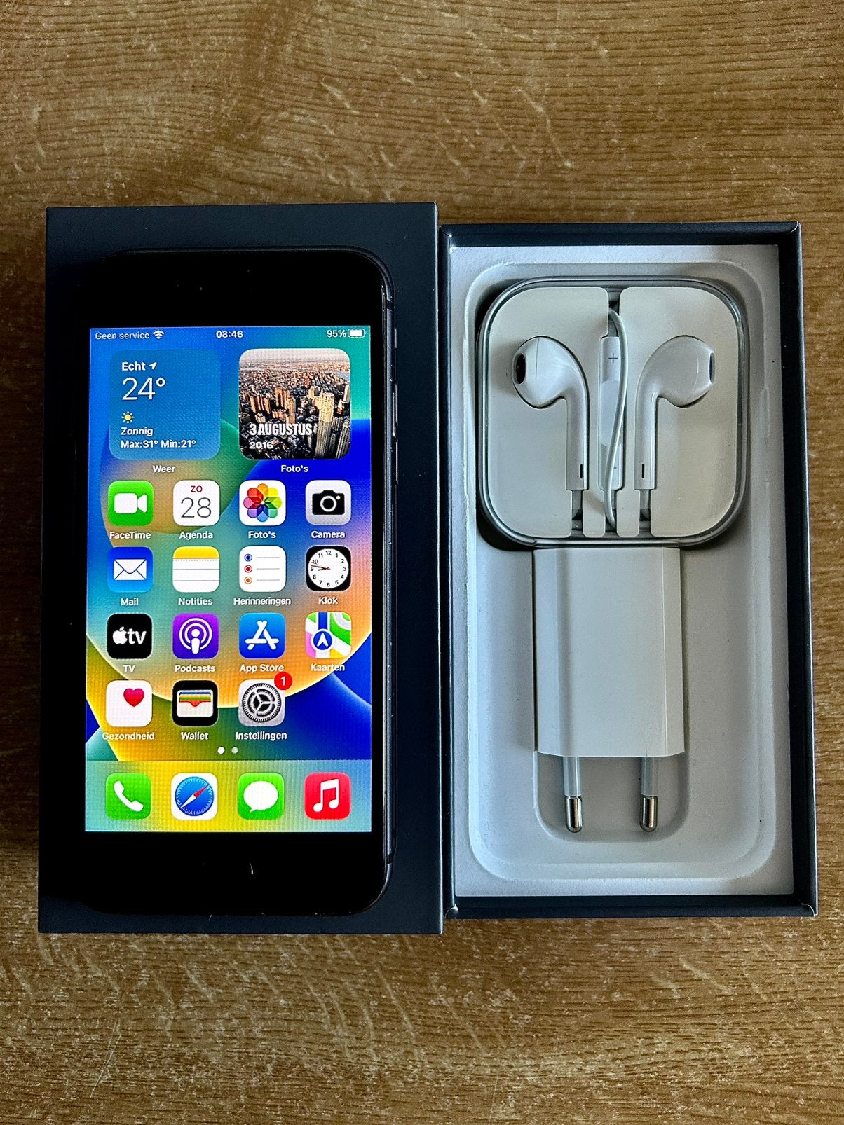iPhone 8 256Gb compleet met toebehoren, Telecommunicatie, Mobiele telefoons | Apple iPhone, 256 GB, Gebruikt, 75 %, Zwart