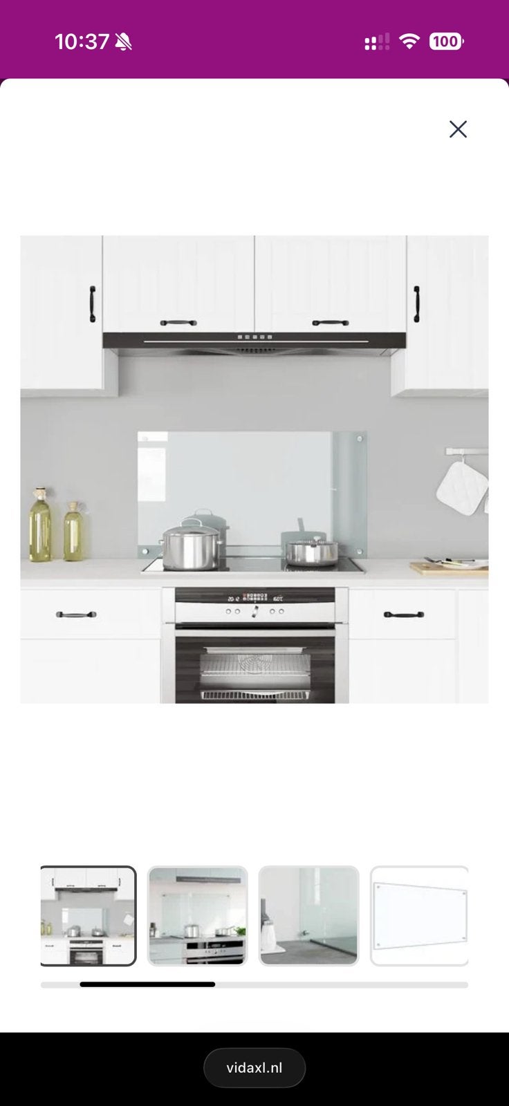 Kitchen backsplash / spatscherm, Huis en Inrichting, Ophalen, Zo goed als nieuw