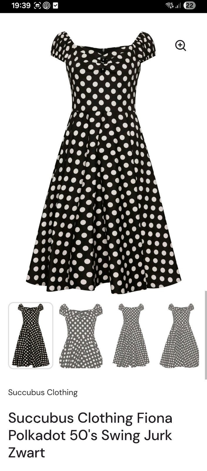 Succubus jurk 50s polkadot zwart, Succubus, Zwart, Gedragen, Ophalen