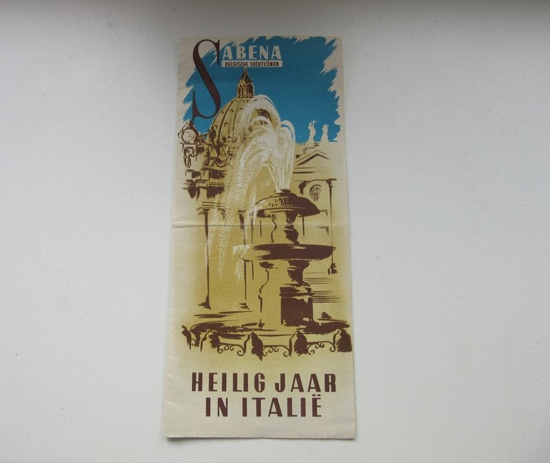 Sabena brochure Heilig jaar in Italie, Verzenden, Gebruikt, Overige typen