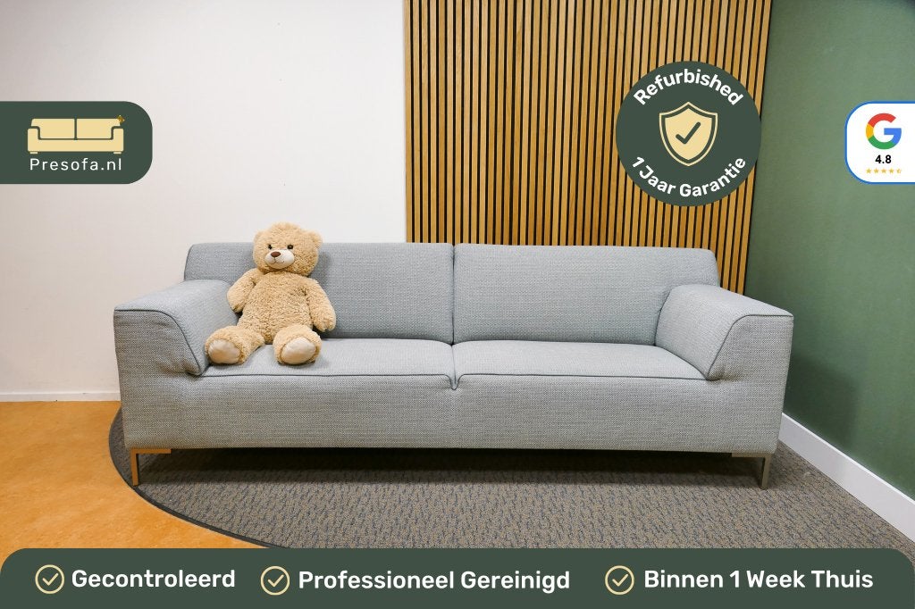 Montel Fresh 3 zits bank blauw/groen [Refurbished], Huis en Inrichting, -, -, Driepersoons, 75 tot 100 cm