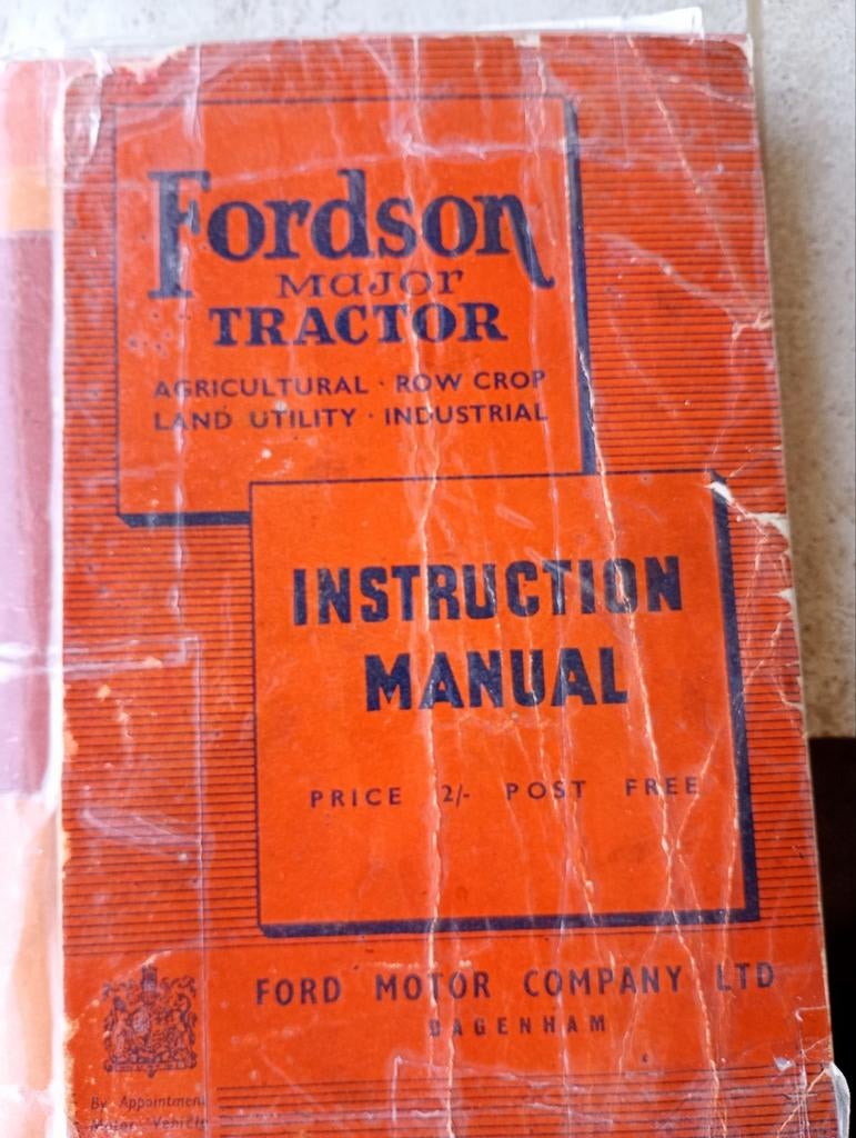 Fordson Major Tractor Instructiehandleiding, Ophalen of Verzenden, Gelezen, Overige onderwerpen, Ford Motor Company Ltd