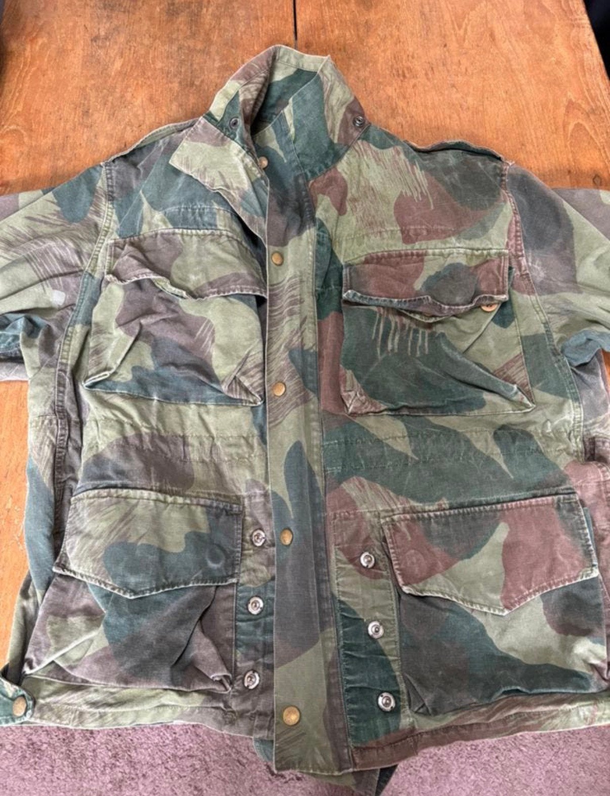 Belgische M54 Camo Paratrooper Smock., Ophalen of Verzenden, Landmacht, Kleding of Schoenen
