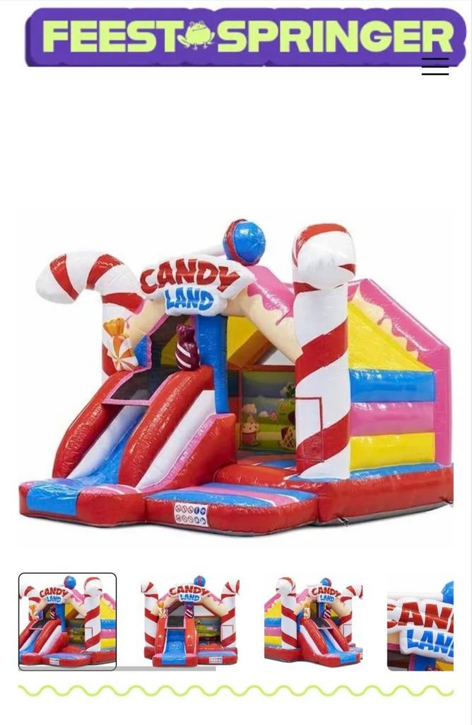 Candy Springkussen Huren - Feest Springer, Ophalen of Verzenden, Zo goed als nieuw