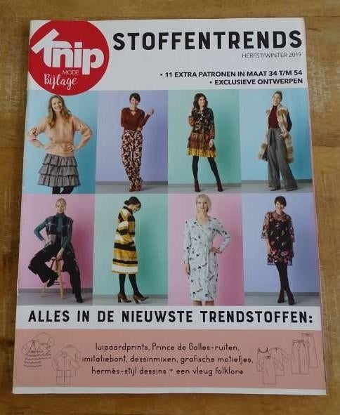 Knipmode bijlage herfst winter 2019, 11 patronen mt 34/54 XL, Verzenden, Zo goed als nieuw, Vrouw, Knipmode