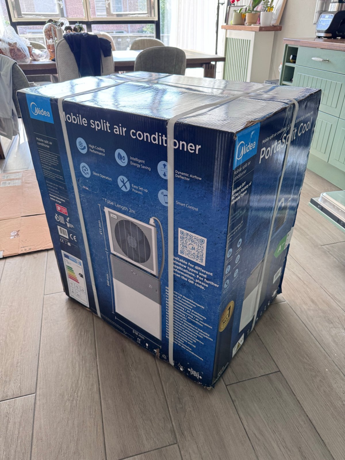 Midea Portasplit Mobiele Airco 8000BTU, Witgoed en Apparatuur, Airco's, Ophalen, Nieuw, 3 snelheden of meer, Koelen en Ontvochtigen