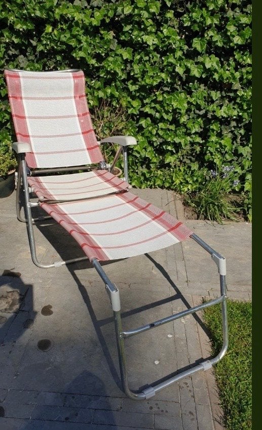 Nieuw: 4 Dukdalf camping strand- tuin -lig/zitstoelen, Ophalen, Zo goed als nieuw, Aluminium, Inklapbaar