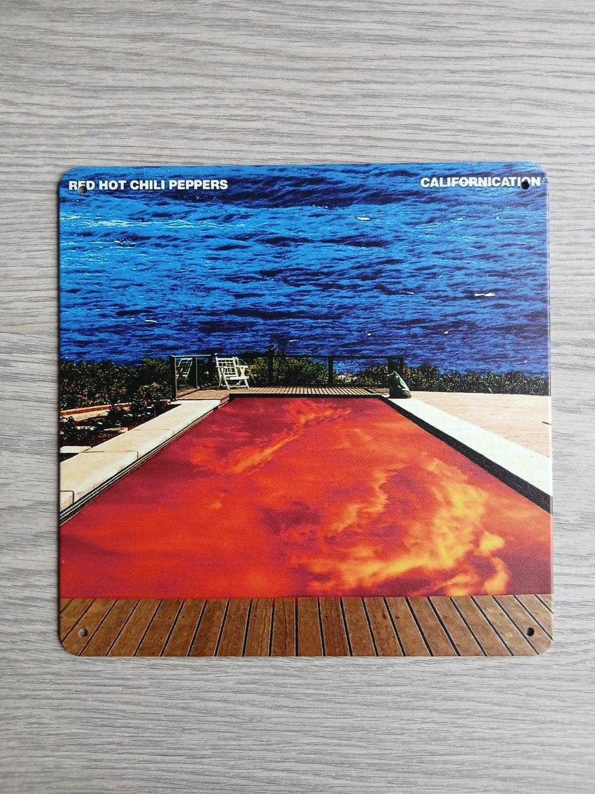 Red Hot Chili Peppers Californication 20x20 cm Reclamebord, Ophalen of Verzenden, Nieuw, Poster, Artwork of Schilderij