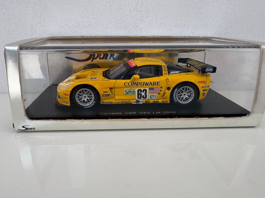 Spark 1:43 chevrolet corvette c6r le mans 2006 S0173, Ophalen of Verzenden, Zo goed als nieuw, Auto, Overige merken