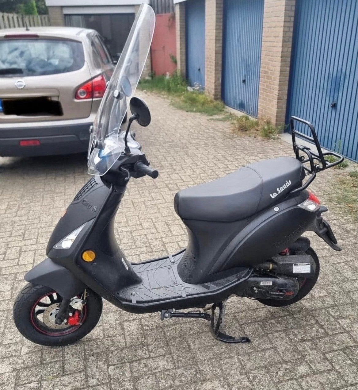 Nette La Souris City S scooter - Mat Zwart, Fietsen en Brommers, Ophalen, Gebruikt