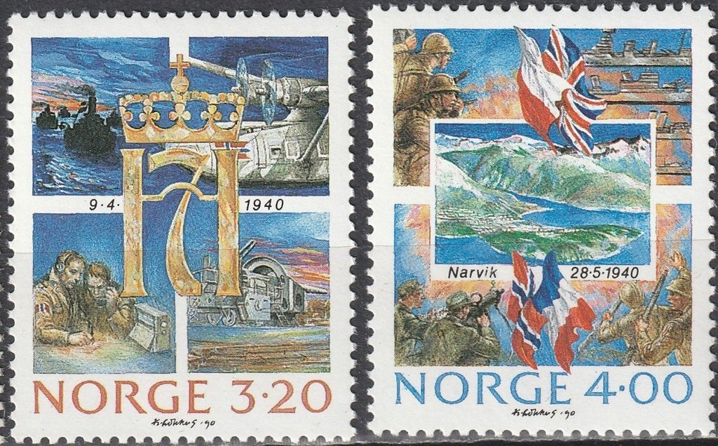 Noorwegen Michel nr. 1042-1043 Postfris, Postzegels en Munten, Postzegels | Europa | Scandinavië, Verzenden, Noorwegen, Postfris