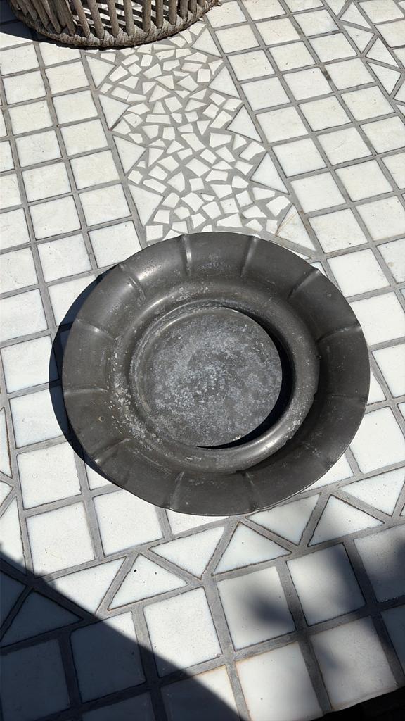 Antiek zuiver tin schaal, Ophalen of Verzenden