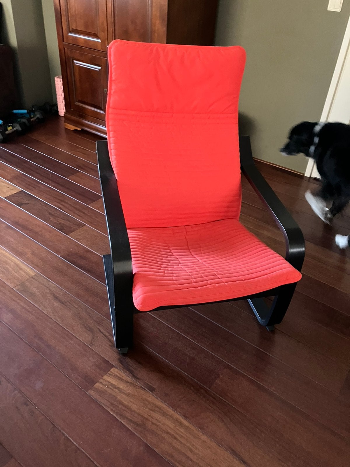 Poäng fauteuil ikea rood 2 keer, Huis en Inrichting, Ophalen, Zo goed als nieuw, 75 tot 100 cm, 50 tot 75 cm