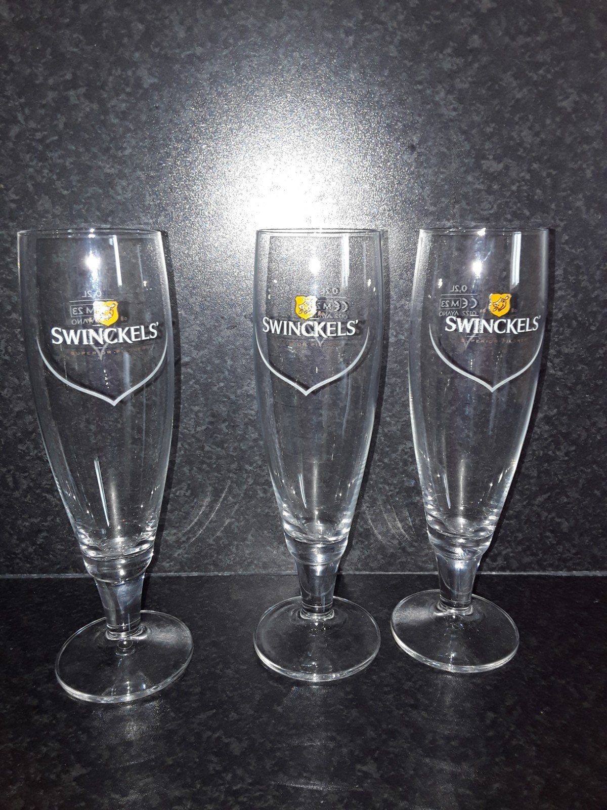 Swinckels bierglazen, Ophalen of Verzenden, Zo goed als nieuw, Glas of Glazen, Overige merken