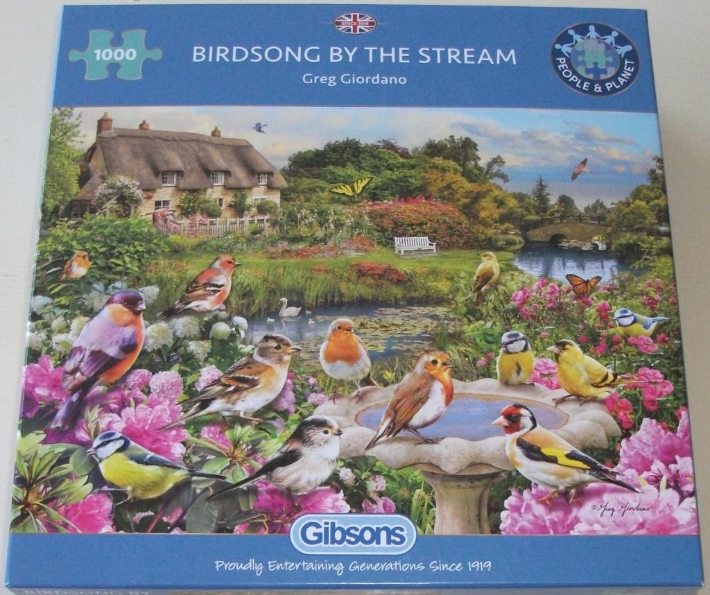 Puzzel *** BIRDSONG BY THE STREAM *** 1000 stukjes Gibsons, Ophalen of Verzenden, 500 t/m 1500 stukjes, Zo goed als nieuw, Legpuzzel