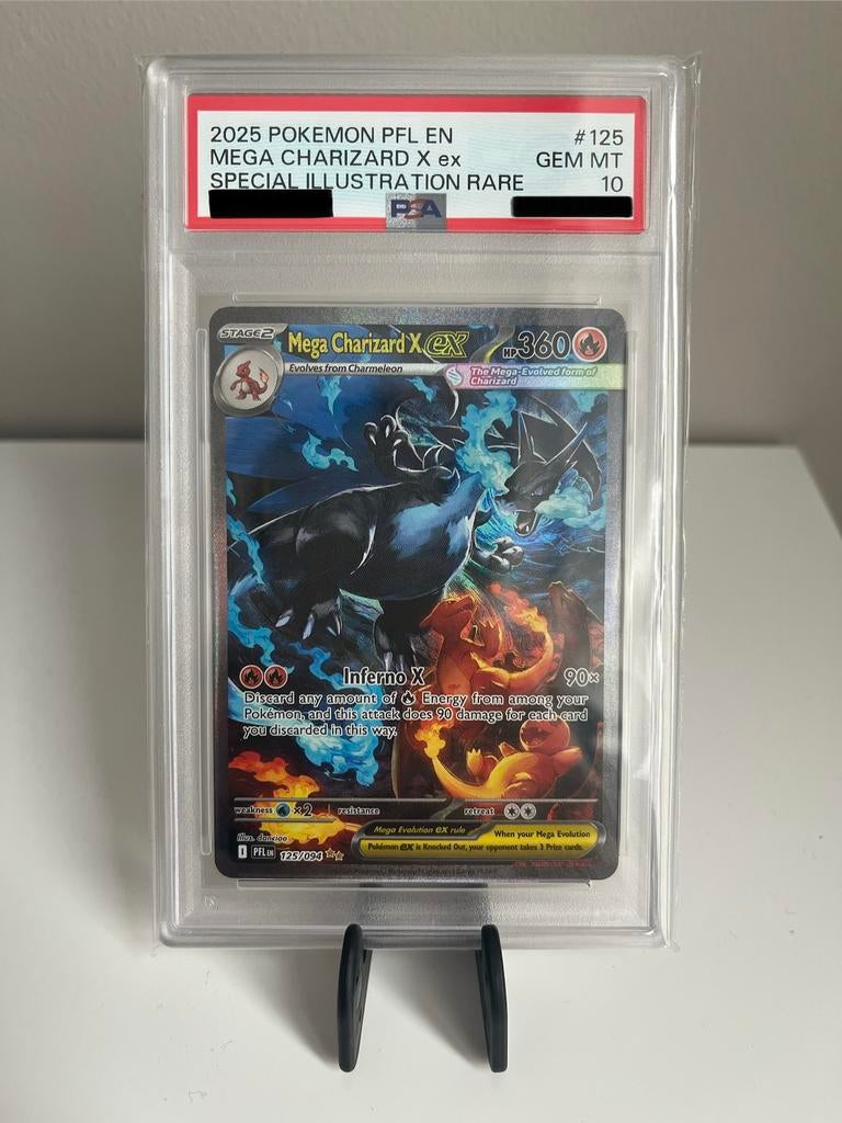 Mega Charizard 125 PSA 10, Hobby en Vrije tijd, Verzamelkaartspellen | Pokémon, Ophalen, Nieuw