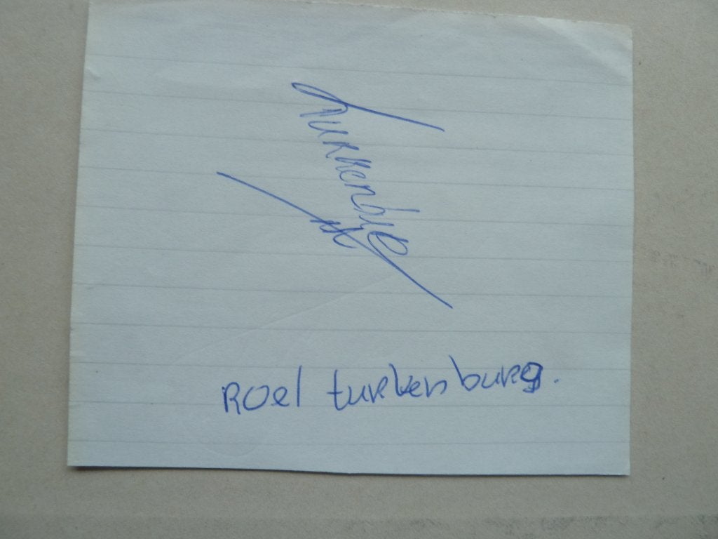Handtekening.   Roel.Turkenburg.   AZ, Ophalen of Verzenden, Zo goed als nieuw, AZ, Overige typen