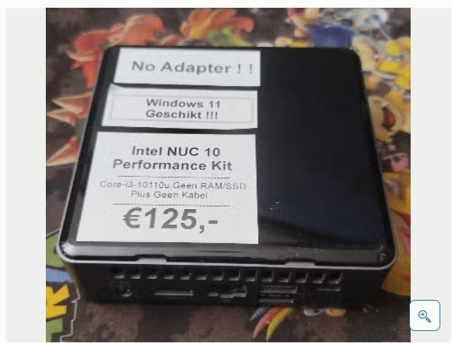 Intel NUC 10 Performance Kit, i3-10Th Gen, No SSD/RAM/Kabel!, Computers en Software, Ophalen of Verzenden, Zo goed als nieuw, Inten nuc 10