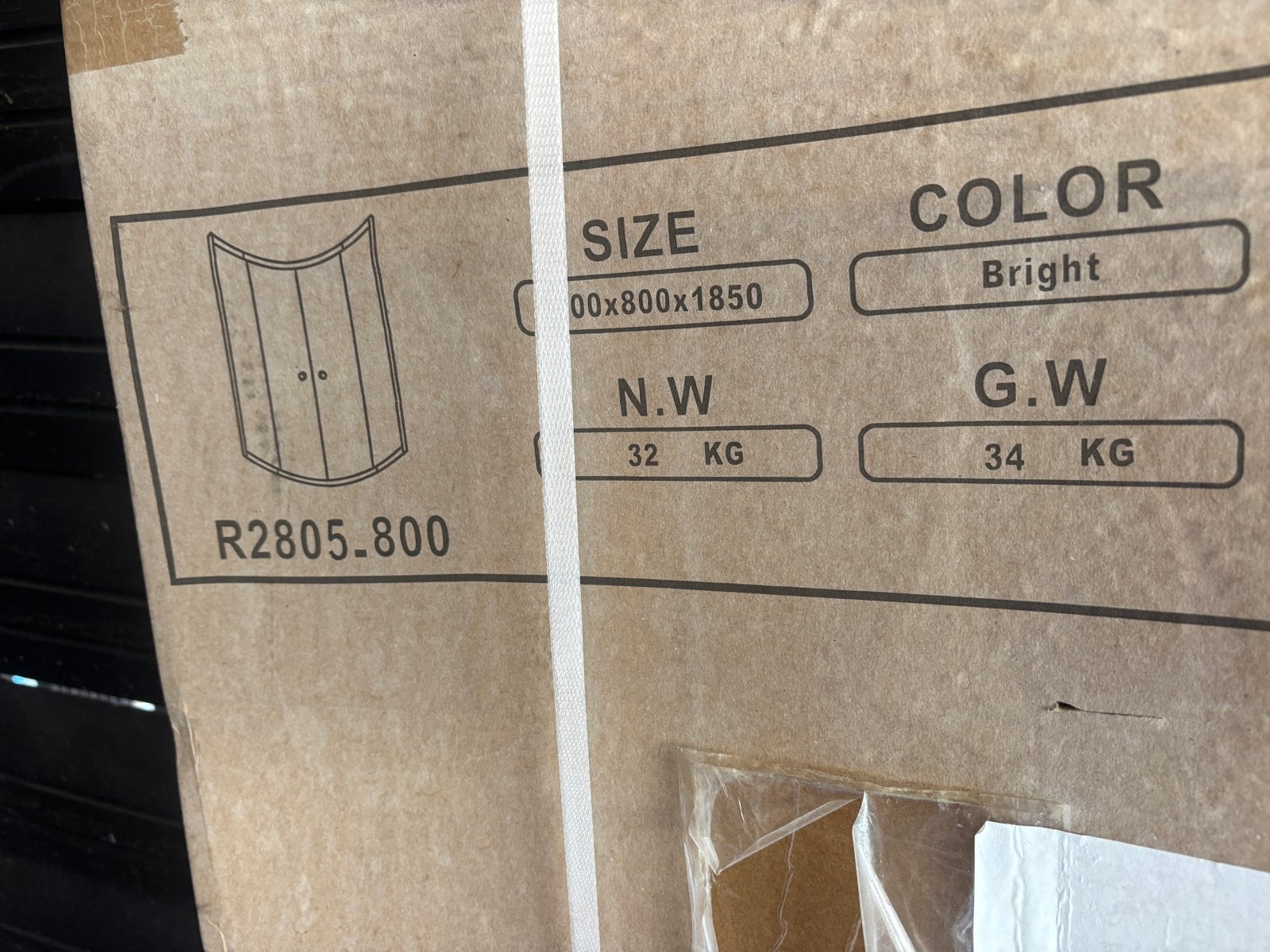 Nieuwe douchecabine 80x80x185 cm - R2805.800, Ophalen, Nieuw, Met douche