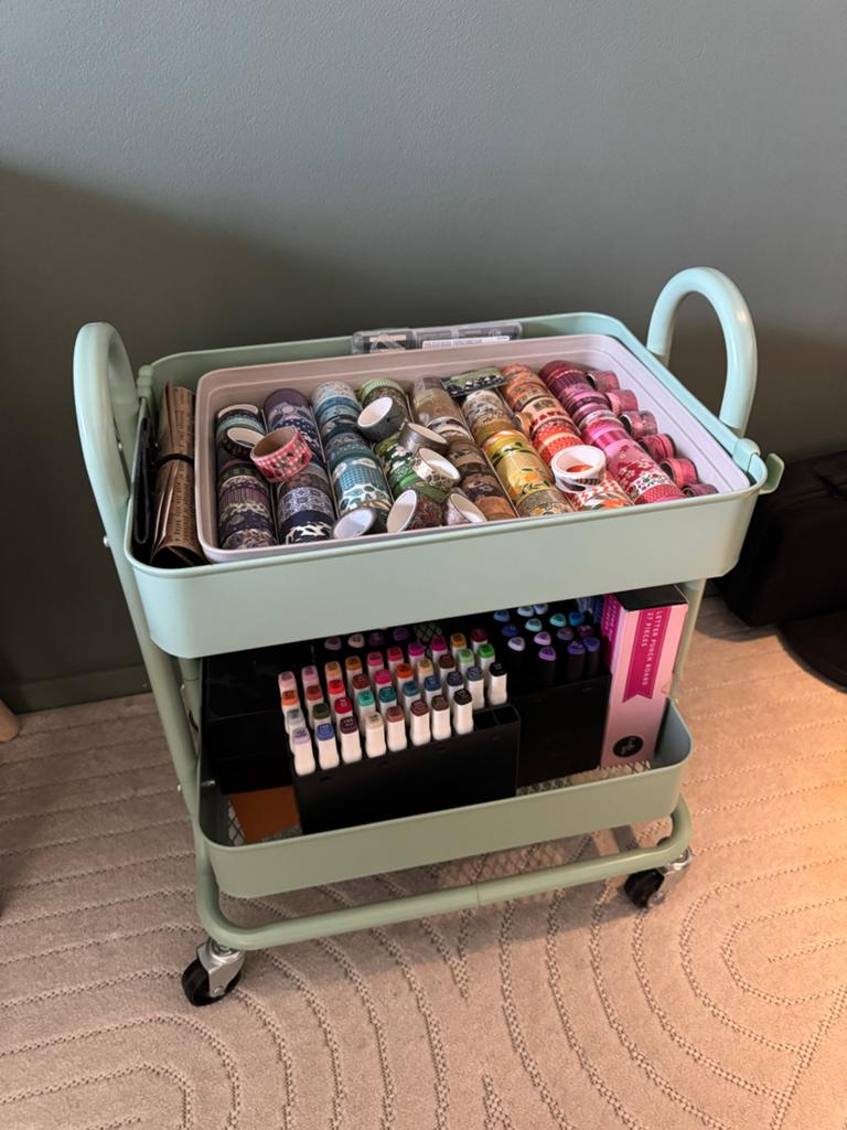 Stevige trolley / karretje met 2 lagen en wieltjes, Ophalen, Zo goed als nieuw
