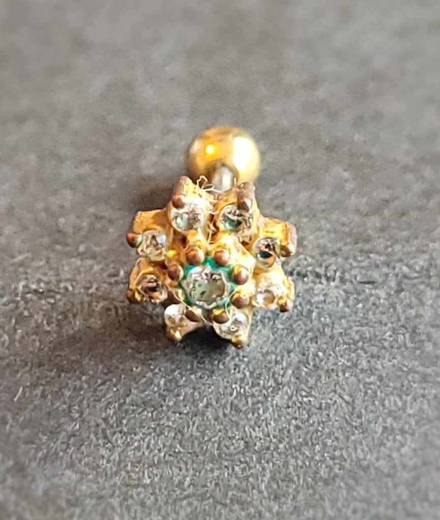 2 X PIERCING VOOR OOR, Sieraden, Tassen en Uiterlijk, Piercings, Staal, Oor- of Traguspiercing, Ophalen of Verzenden, Zo goed als nieuw