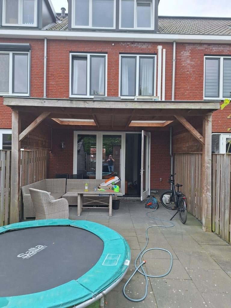 Veranda aan huis met 2 lichtkoepels - 4.60m x 3m, Tuin en Terras, Overkappingen, Ophalen