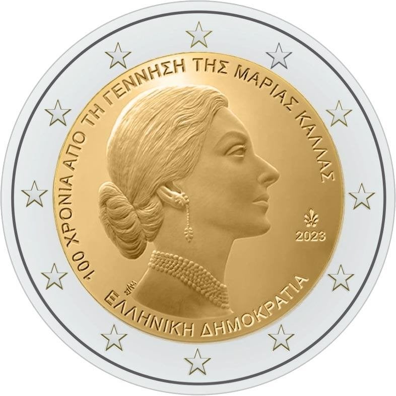 2 euro Griekenland 2023 - Maria Callas (UNC), Postzegels en Munten, Munten | Europa | Euromunten, Ophalen of Verzenden, Griekenland