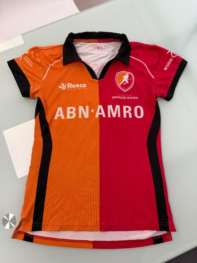 Hockeyshirt oranje rood, Sport en Fitness, Hockey, Ophalen of Verzenden, Zo goed als nieuw, Kleding