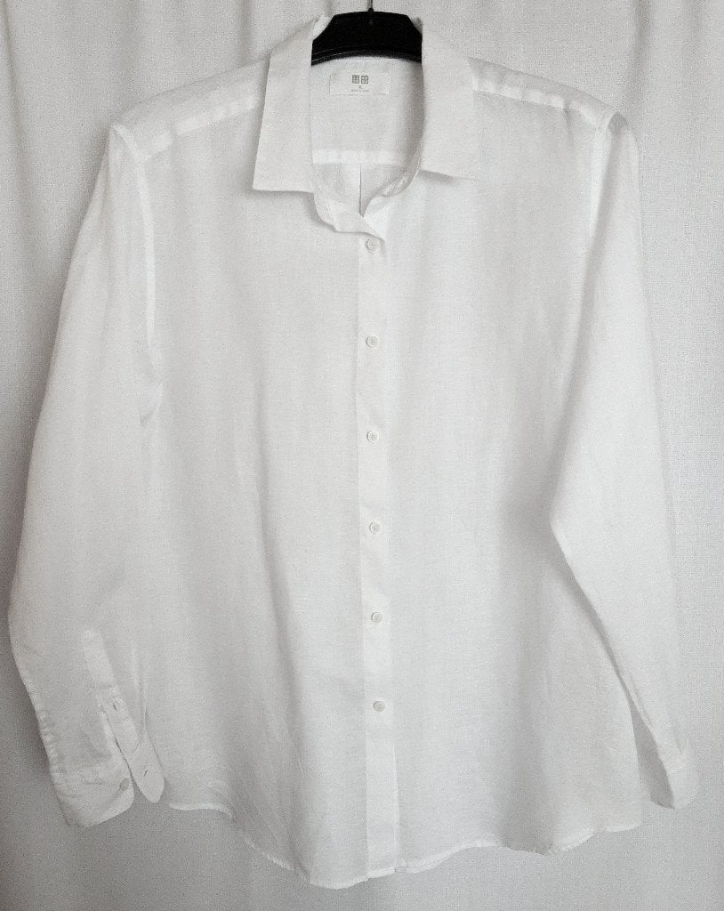 Dames blouse Uniqlo., Verzenden, Zo goed als nieuw, Maat 46/48 (XL) of groter, Wit