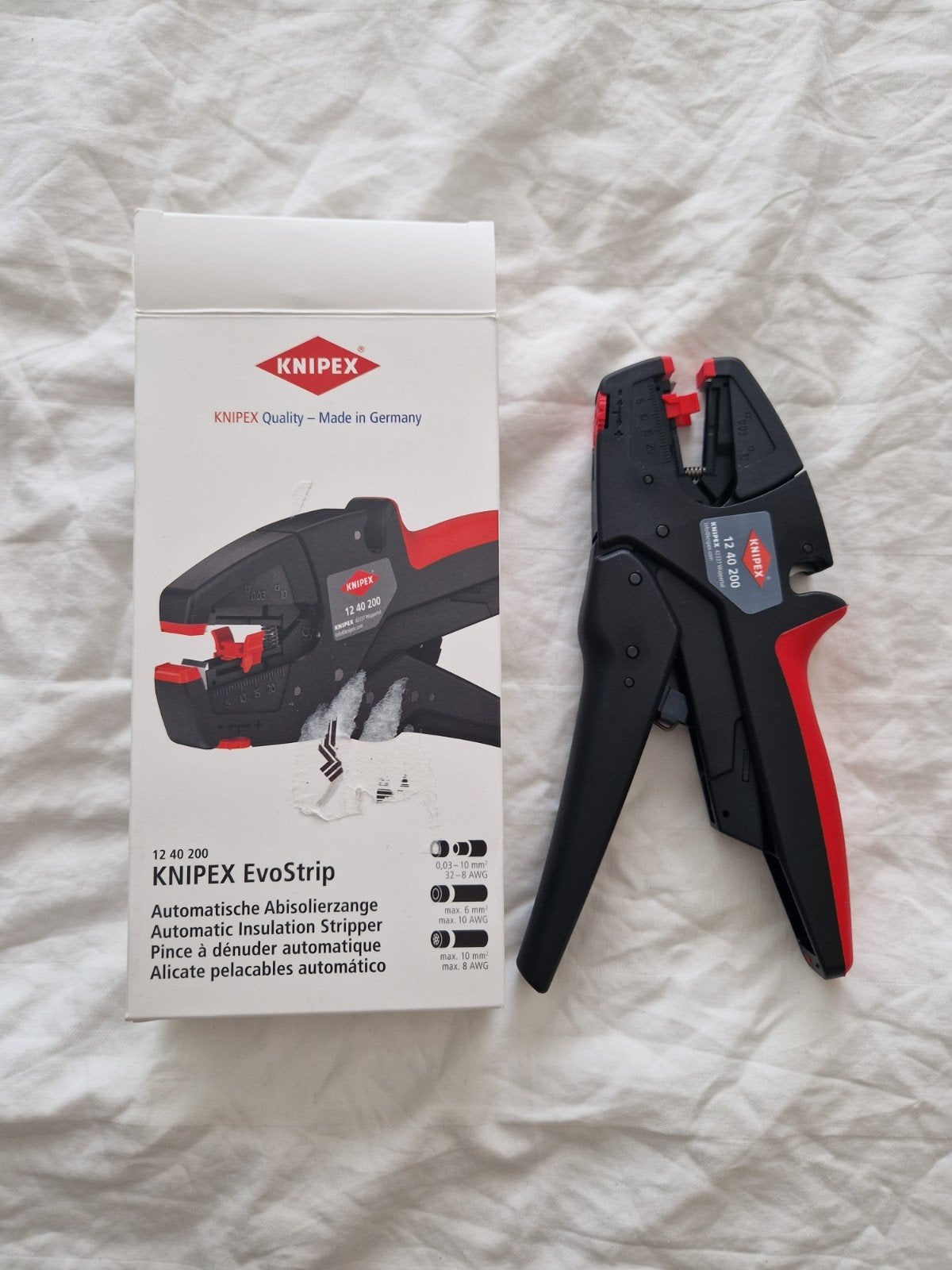 Knipex EvoStrip 12 40 200 afstriptang., Ophalen of Verzenden, Nieuw, Tang, Knipex