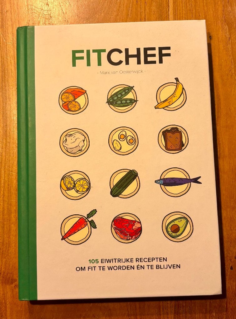 Kookboek FitChef 105 eiwitrijke recepten, Boeken, Verzenden, Zo goed als nieuw, Gezondheid en Conditie, Mark van Oosterwijck