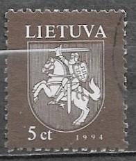 LITOUWEN 5 ct zegel Litouwse ridder 1994, Verzenden, Overige landen, Gestempeld