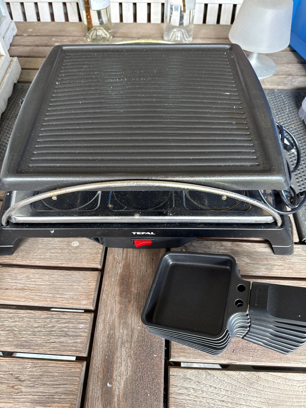 Tefal Raclette Grill met 8 Pannetjes, Ophalen, Gebruikt, 8 personen of meer