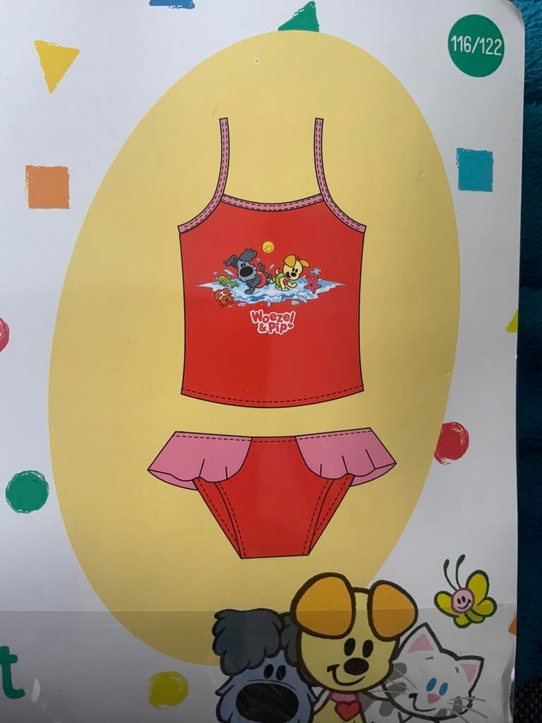 Woezel en Pip rode bikini mt 116/122 NIEUW, Ophalen of Verzenden, Nieuw, Meisje, Sport- of Zwemkleding