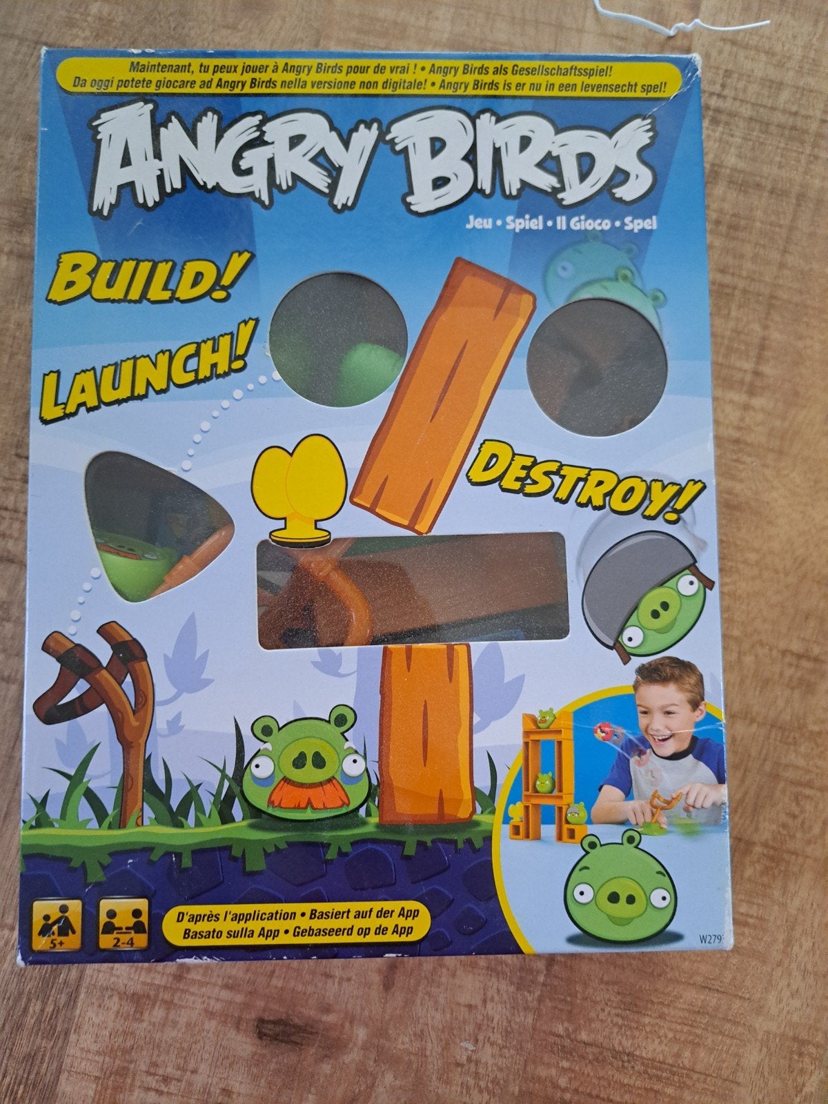 Angry Birds Bordspel - Bouw, Lanceer, Vernietig!, Een of twee spelers, Ophalen of Verzenden, Gebruikt, Mattel
