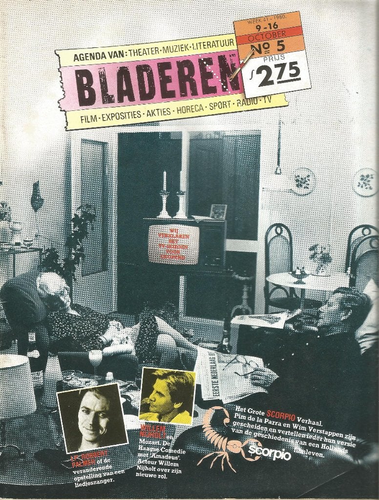 "Bladeren" #5: zeldzame uitgaansgids uit oktober 1980, Verzamelen, Ophalen of Verzenden, 1980 tot heden, Nederland, Tijdschrift