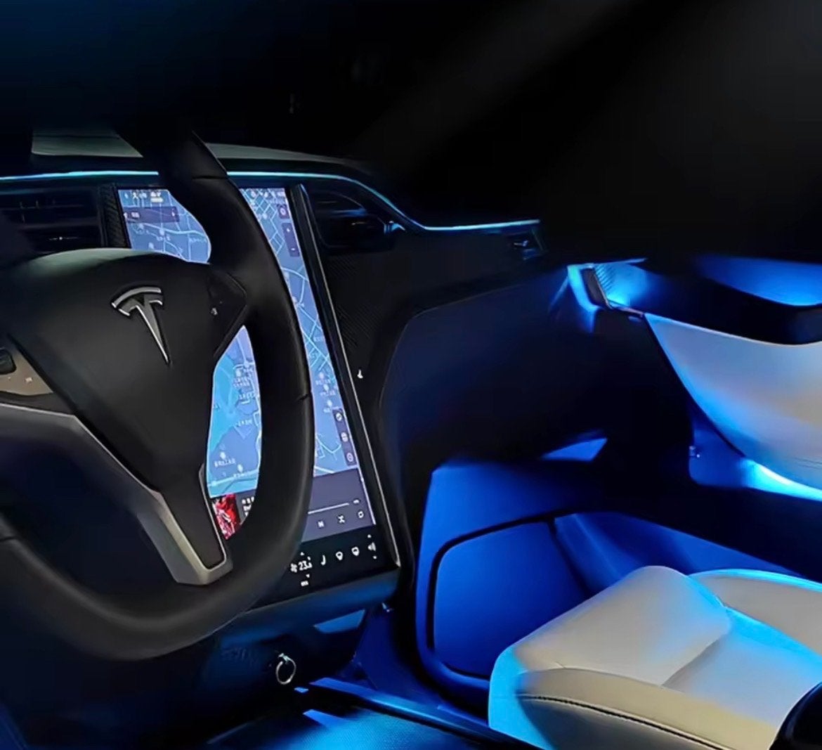 Tesla Interieur Sfeerverlichting Kit - RGB LED, Auto diversen, Ophalen of Verzenden