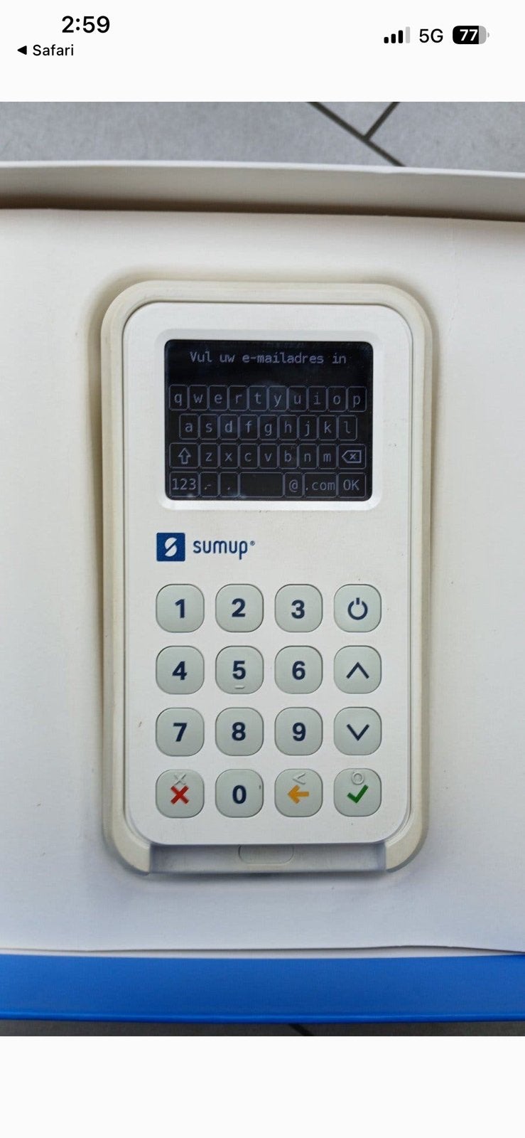 Pinapparaat, Ophalen of Verzenden