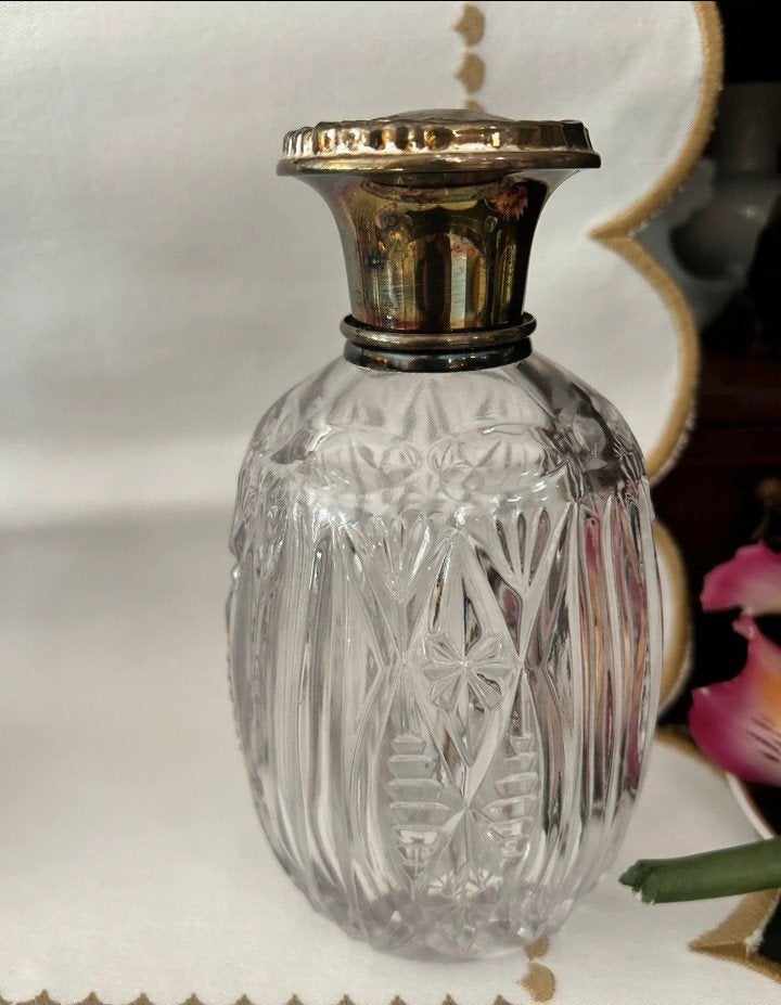 Set van 2 antieke parfumflessen, Ophalen of Verzenden, Gebruikt