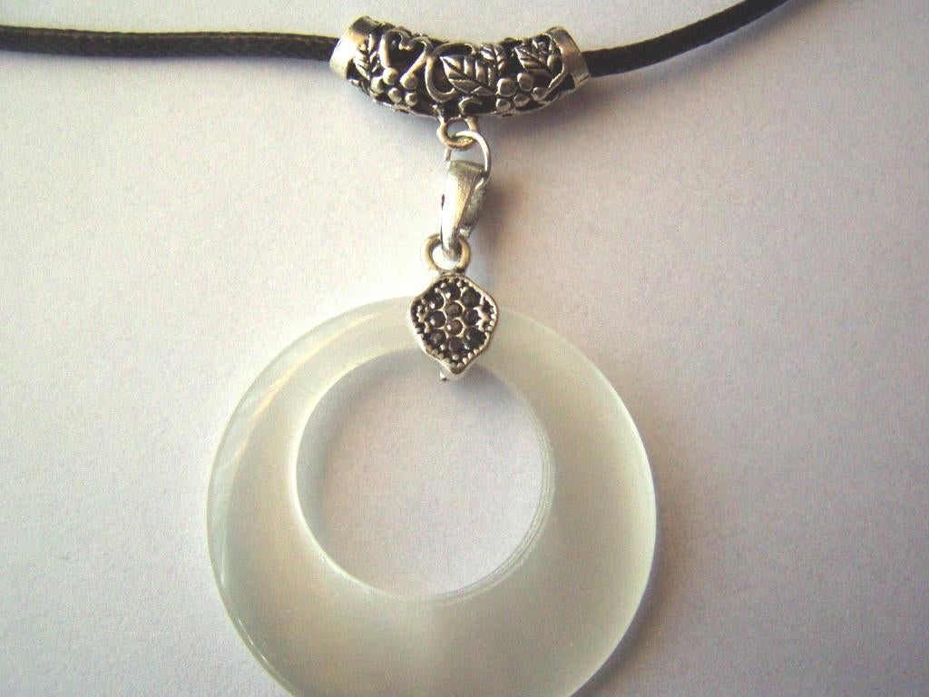 Mooie ketting met Prachtige opaliet markasiet hanger, Nieuw, Overige kleuren, Verzenden, Nieuw, Steen of Mineraal