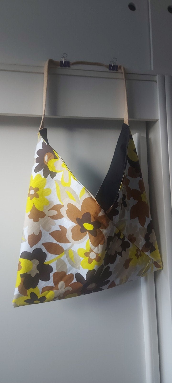 triangle bag van vintage stof, Ophalen of Verzenden, Nieuw, Overige typen