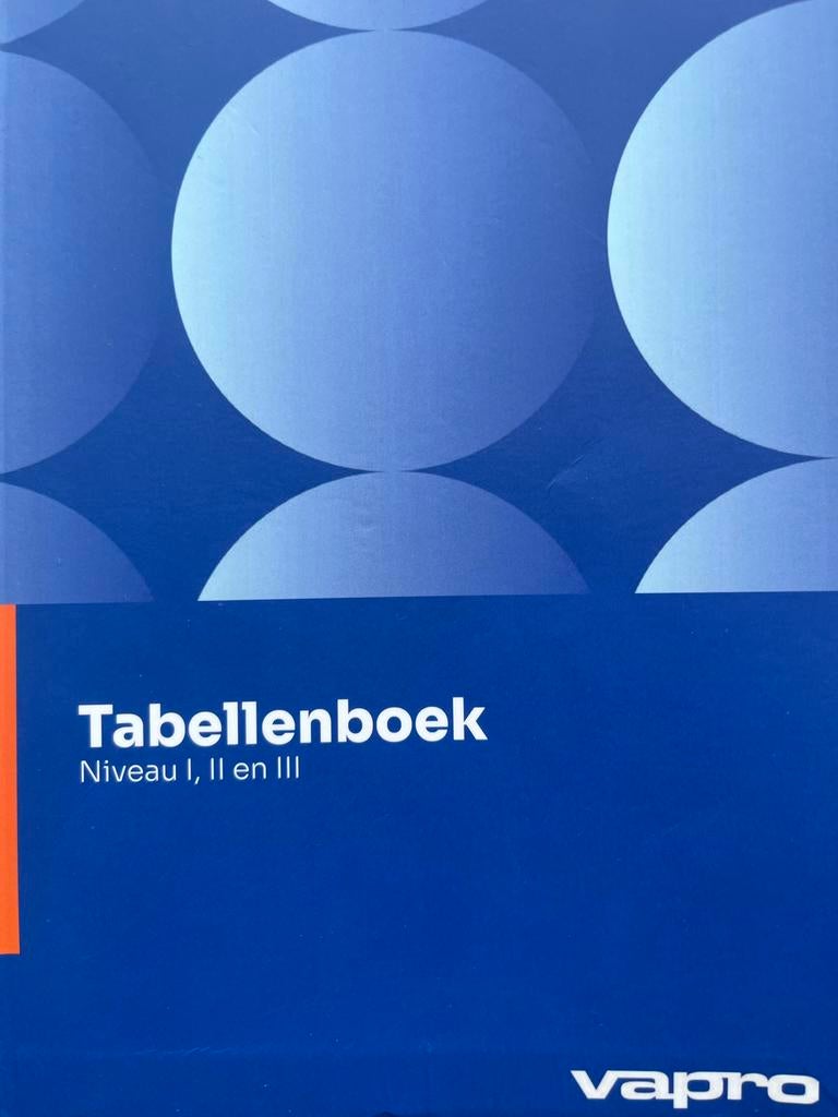 Tabellenboek Niveau 1, 2 en 3 - Vapro, Boeken, Studieboeken en Cursussen, Ophalen, Beta, Zo goed als nieuw, MBO
