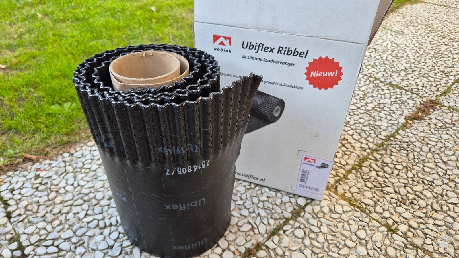 Ubiflex Ribbel Loodvervanger 150cm x 300mm Zwart, Doe-het-zelf en Verbouw, Dakpannen en Dakbedekking, Overige materialen, Zwart